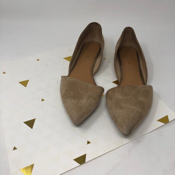 J. Crew Factory Zoe Suede D'Orsay Tan Flats 8 - Picture 2 of 8